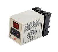 Relé Temporizador de 24 V, Temporizadores Ah3-Dm Relé Temporizador de Retardo de Modo Dual 0.01S-99H Pantalla LED AC DC 24V (AC/DC 24V)