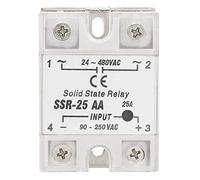 Relés de estado sólido Módulo de relé de estado sólido SSR-25AA 25A SSR AC-AC Entrada 90-250V AC Salida 24-480V AC