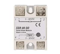 Relés de estado sólido SSR-80DD Módulo de relé de estado sólido 80A 3-32VDC a 5-60 VDC DC-AC
