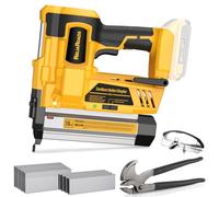 ReliaRoads Clavadora inalámbrica de 2 pulgadas, pistola de clavos patentada de 18 GA 2 en 1, funciona con pilas, compatible con batería DeWalt de 20 V máximo, pistola de clavos eléctrica con extractor