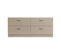 Relief Cómoda baja con zócalo Relief 123x46.6 cm beige