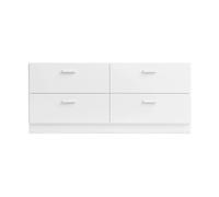 Relief Cómoda baja con zócalo Relief 123x46.6 cm blanco