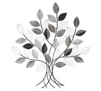 Relieve de pared de estilo Gilde, motivo: árbol. Gráfico, diseño gráfico. Material: metal. Colores: gris, , blanco. Venta en pack de 1. Altura: 107.00 cm. Ancho: 100.00 cm. Profundidad: 2.50 cm. Códig