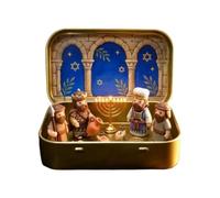 Religious Pocket-Size Mini Nativity Scene Set | Mini Nativity Scene Set | Cute Holy Family Christian Tabletop Centerpiece, For Living Room Study Room Bookshelf Entrance Windowsill Fireplace