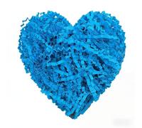 Relleno de papel de corte arrugado, relleno de papel de rafia triturado para regalos, cestas de regalo, relleno de caja, suministros de fiesta de Pascua (azul)
