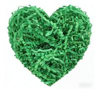 Relleno de papel de corte arrugado, relleno de papel de rafia triturado para regalos, cestas de regalo, relleno de caja, suministros de fiesta de Pascua (verde)
