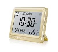 Reloj Azan, Automático Mundial Digital 8 Azan Sonidos de Oración Musulmana Reloj para Decoración del Hogar (Oro)