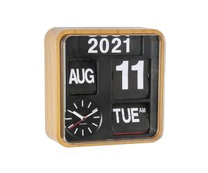 Reloj calendario Karlsoon para pared | Cuadrado - Plástico - Relojes para Sala de estar - Oficina - Dormitorio
