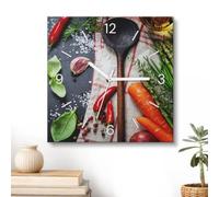 Reloj cuadrado decorativo 30x30 cm | Composición de la cocina