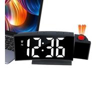 Reloj de alarma genérico, Clear Time Calendar Date Display, Accurate Temperature Monitoring Accessory, Durable Bedroom Tool, Reliable Electric Design for Nightstand Beside Living Room Students