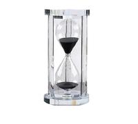 Reloj de Arena 15 a 60 Minutos for Cocina, Moderno Reloj Cristal, Temporizador té, decoración del hogar, Regalo para Casa, Oficina(Balck,15min)