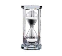 Reloj de Arena 15 a 60 Minutos for Cocina, Moderno Reloj Cristal, Temporizador té, decoración del hogar, Regalo para Casa, Oficina(White,60mins)