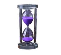 Reloj de Arena 15 a 60 Minutos for Cocina, Moderno Reloj Cristal, Temporizador té, decoración del hogar, Regalo para Casa, Oficina(Purple,15min)