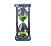 Reloj de Arena 15 a 60 Minutos for Cocina, Moderno Reloj Cristal, Temporizador té, decoración del hogar, Regalo para Casa, Oficina(Green,15min)