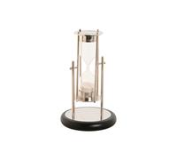 Reloj de arena aluminio cristal 15x15x26 cromado , El mejor complemento para tu hogar.