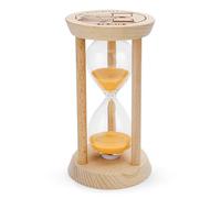 Reloj de arena para niños, temporizador de cristal para escuela, guardería, aula, juegos, hogar, cocina, oficina, té, hora de té, niños, limpieza de dientes (15 minutos, naranja)