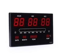 Reloj de Calendario Digital Fecha Año Mes Día Pantalla de Temperatura Reloj de Tiempo Reloj de Calendario Electrónico para Oficina en Casa 110-220V (Enchufe de la UE)