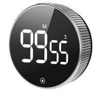 Reloj de cocina digital con imán, pantalla LED grande y alarma de 90 dB