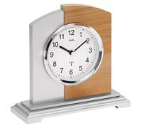 Reloj de mesa AMS F5146 con detalles de haya y aluminio