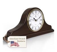 Reloj de mesa de madera para decoración de sala de estar, silencioso, decorativo, de madera maciza, funciona con pilas, para chimenea, oficina, escritorio, estante y decoración del hogar, 15 x 7.5