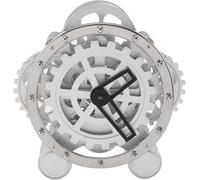 Reloj de mesa retro con ruedas dentadas móviles de 27 cm de estilo vintage.
