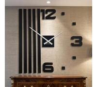 Reloj de Pared 3D DIY de Madera de Roble Listones Grandes de 100 cm 3D Reloj de Pared de diseño Moderno EKO Relojes de Pared Decoración Relojes para Oficina, Sala de Estar Dormitorio