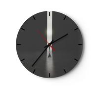 Reloj de Pared 40x40cm Reloj de Vidrio Puerta Hombre Luz Silencioso Decorativo