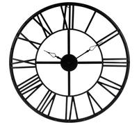 Reloj de Pared Atmosphera Negro Vintage de Metal para Decoración Industrial