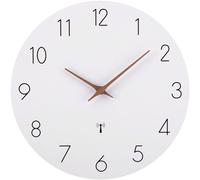 Reloj de pared con mecanismo de cuarzo, de 30 cm, fabricado en madera MDF, silencioso y con alimentación por batería