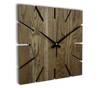 Reloj de pared de madera de roble macizo, gran reloj de pared de madera, moderno reloj de pared de roble macizo, decoración colgante, cuadrado