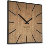 Reloj de pared de madera ECO, 40 cm, roble, silencioso, diseño moderno