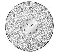Reloj de pared, diámetro 60 cm, diseño de diamantes, multicolor, moderno, analógico, con proyector