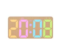 Reloj de pared digital grande con pantalla grande, madera amarilla 5804 gra | Relojes despertadores LED, relojes de escritorio de regalo