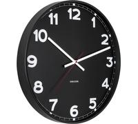 Reloj de pared, diseño moderno, diámetro de 40,6 cm - Modelo Karlsson: KA5847BK