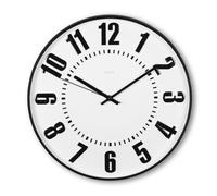 Reloj de pared ""Formentera", Ø 35 cm, sin tic-tac, negro/blanco