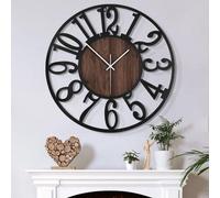 Reloj de pared grande de 34 cm, silencioso, con batería, moderno y de tamaño extra grande