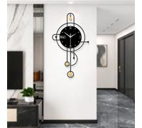 Reloj de pared grande, moderno, minimalista, de 70x40 cm, silencioso, funciona con pilas