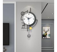 Reloj de pared grande | Pendulo moderno | 60 cm | Negro