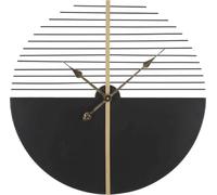 Reloj de pared, hierro, diseño geométrico, 60x4,5 cm, color y dorado, colección Glam Stick, Mauro Ferretti