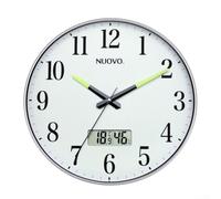 Reloj de pared inalámbrico de 12 pulgadas Pantalla grande Humedad | LCD grande de 12 pulgadas, números claros, fácil de leer, temperatura y humedad, sala de estar cocina