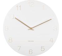 Reloj de pared Karlsson, diseño "Wanduhr", con números grabados, color blanco (40 cm)
