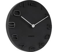 Reloj de pared Karlsson "On The Edge", color negro, con manecillas cromadas