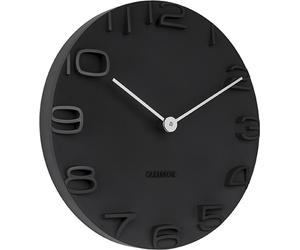 Reloj de pared Karlsson "On The Edge", color negro, con manecillas cromadas