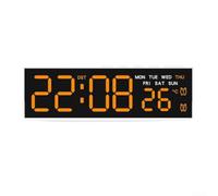 Reloj de pared LED ABS con alarma y fecha para grifo, reloj de pared LED | Para tocar para mostrar la fecha, no necesita teléfono, comprobación conveniente, material ABS, juego de recordatorio de