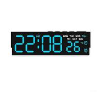 Reloj de pared LED ABS con alarma y fecha para grifo, reloj de pared LED | Para tocar para mostrar la fecha, no necesita teléfono, comprobación conveniente, material ABS, juego de recordatorio de