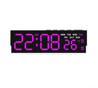 Reloj de pared LED ABS con alarma y fecha para grifo, reloj de pared LED | Para tocar para mostrar la fecha, no necesita teléfono, comprobación conveniente, material ABS, juego de recordatorio de