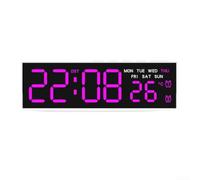 Reloj de pared LED ABS con alarma y fecha para grifo, reloj de pared LED | Para tocar para mostrar la fecha, no necesita teléfono, comprobación práctica, material ABS, juego de recordatorio de alarma