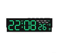 Reloj de pared LED ABS con alarma y fecha para grifo, reloj de pared LED | Para tocar para mostrar la fecha, no necesita teléfono, comprobación práctica, material ABS, juego de recordatorio de alarma