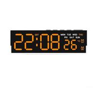 Reloj de pared LED ABS con alarma y fecha para grifo, reloj de pared LED | Para tocar para mostrar la fecha, no necesita teléfono, comprobación conveniente, material ABS, juego de recordatorio de