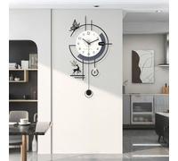 Reloj de pared moderno, estilo escandinavo, diseño minimalista, funciona con pilas y no emite tics